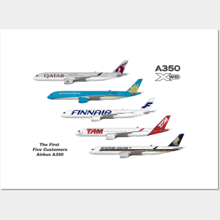 Airbus A350 First Five Customers Posters and Art